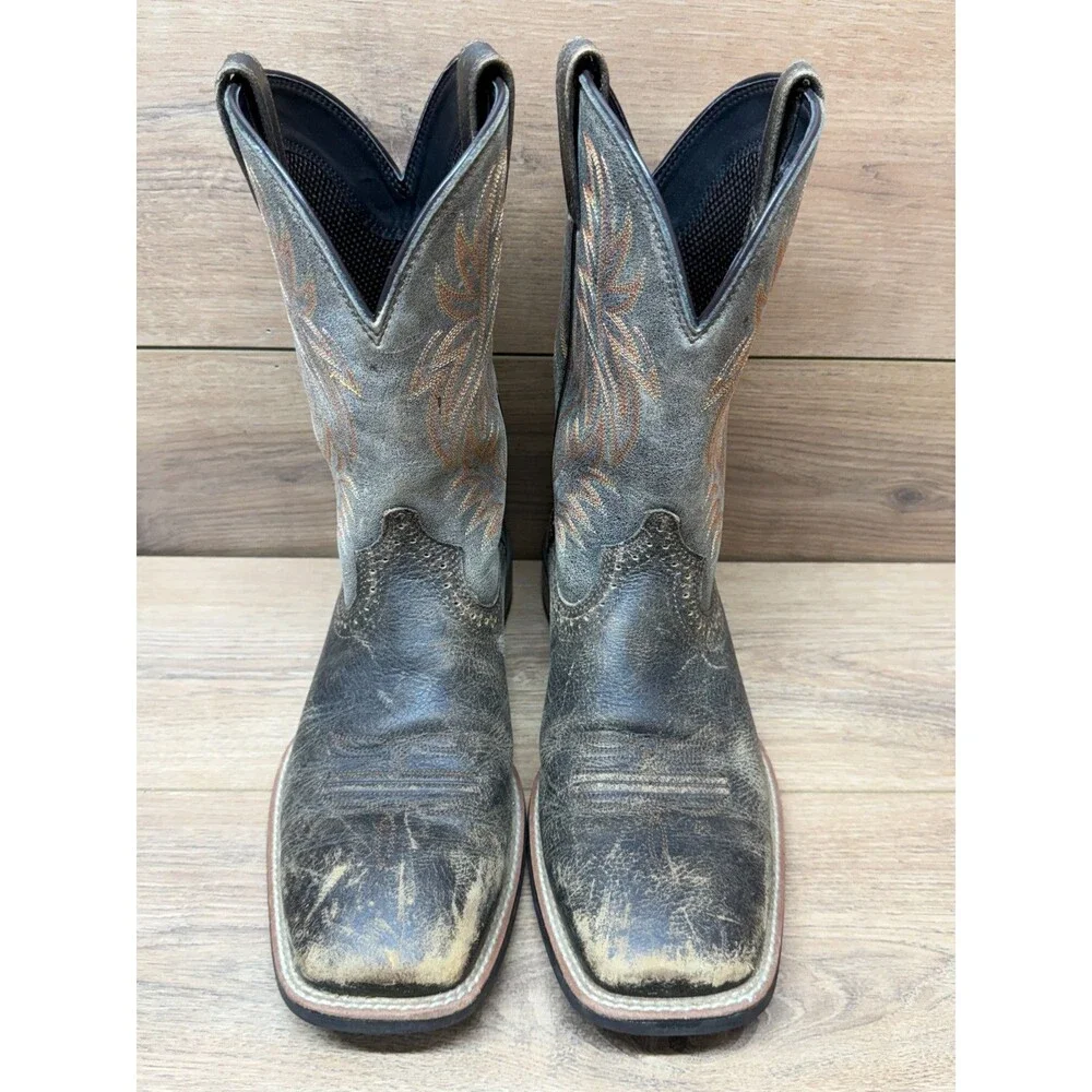 Ariat Mens Sport Square Toe Western Boots 10019958 Distressed Brooklyn Brown 9D